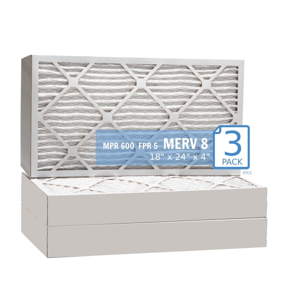 18x24x4x1, Purolator Hi-E 40 Extended Surface Pleated Air Filter, Mechanical MERV 8, (3 Pack)