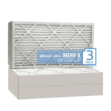 

18x24x4x1 Purolator Hi-E 40 Extended Surface Pleated Air Filter Mechanical MERV 8 (3 Pack)