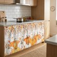 thumbnail image 4 of Thanksgiving Pantry Cabinet Curtains 28''x51'', Fall Pumpkin Leaves Vines Floral Brown Plaid Sink Skirt for Bathroom Kitchen Tall Utility Cabinet, Laundry Privacy Drape Waterproof Dishwasher Curtains, 4 of 9