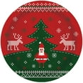 thumbnail image 5 of CC HOME Christmas Theme Red Green Sweaters pattern Tableware set serves for-16 Disposable Paper Plates Cups Napkins for Winter Xmas Theme Party Supplies, 5 of 7