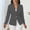 Dark Gray, variant on Sentmoon Womens Blazers Color Block Long Sleeve Lapel Button Down Blazer Jacket with Cuff Detail for Office Work
