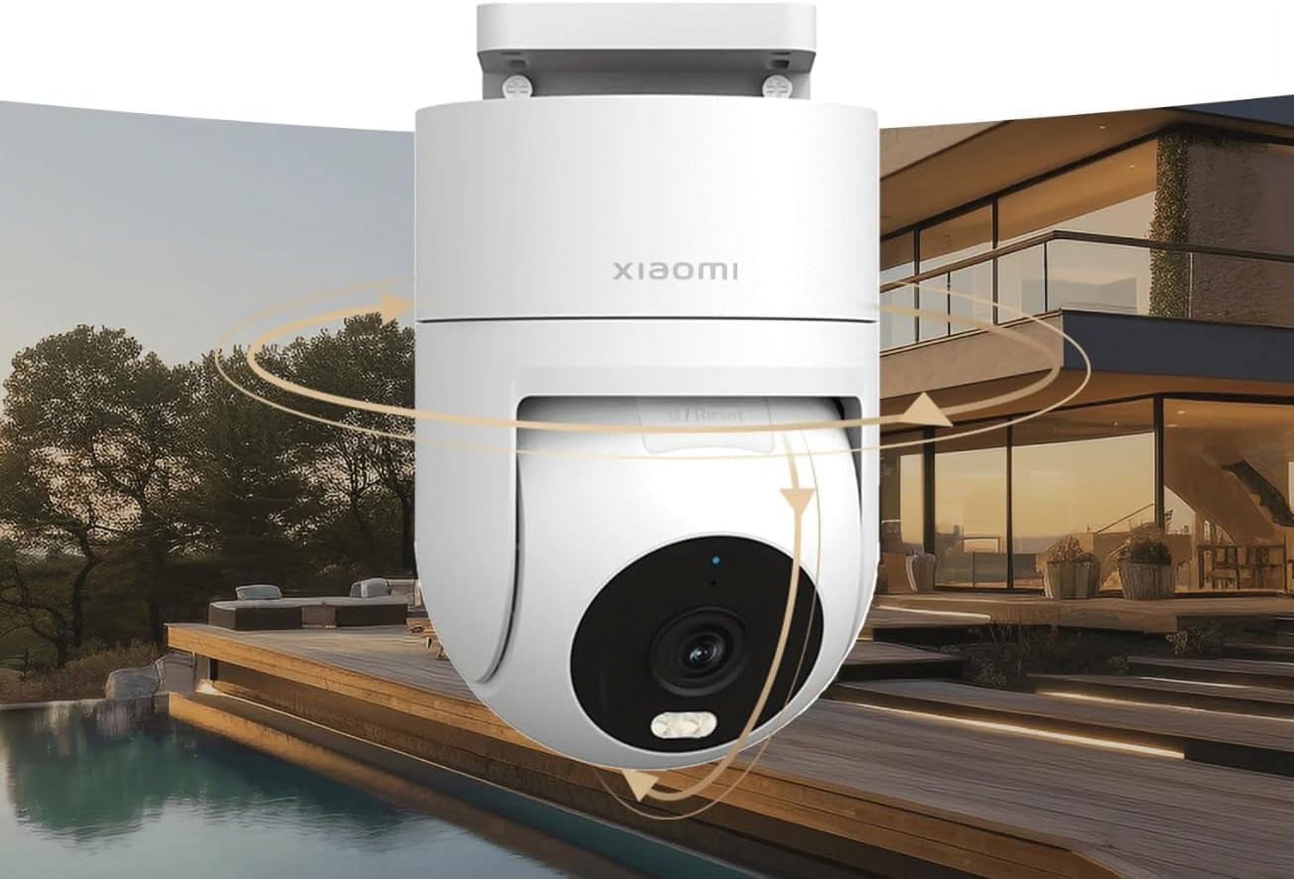 Xiaomi Outdoor Camera CW300 Wi-Fi + Wired RJ45 2.5K Ultra, 4MP, Smart Full-Color Night Vision, Bidirectional Gimbal Movement, IP66, AI Human Tracking US Specs