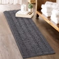 thumbnail image 1 of Alfombras de baño KGORGE, suaves y grandes, de chenilla gris, 1 of 7