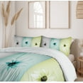 thumbnail image 6 of Ambesonne Abstract Duvet Cover Sets, Different Daisy Flower, 2-Queen, Avocado Green Turquoise, 6 of 7