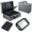 Grey with Mirror, variant on Black Barber Tool Case With Code Lock Professional Organizer For Clippers And Supplies