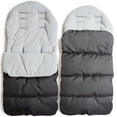 thumbnail image 2 of Sac de Couchage pour Bébé, Universel 3 en 1 Tapis d'Annexe de Poussette Couverture Chancelière Sac Imperméable Coupe-Vent Froid (Gris), 2 of 4