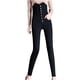 thumbnail image 1 of Pantalones pitillo elásticos de cintura alta con siete botones engrosamiento de terciopelo para mujer pantalones vaqueros lápiz pantalones largos Pompotops ulkah942918, 1 of 5