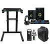 Hercules DJ Starter Kit w/DJ Controller+Stand+Monitors+Headphones+Backpack+Mic