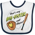 thumbnail image 3 of Inktastic That's My Big Sister out There Softball Boys or Girls Baby Bib, 3 of 4