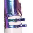 thumbnail image 5 of Zaldita Women's Metallic Shorts Yoga Shiny Sparkly Cutout with Metal Buckles Hot Short Pants Blue XL, 5 of 6
