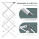 thumbnail image 5 of Tendedero Plegable para Ropa: Tendedero Plegable retractil Pared de Acero Inoxidable Soporte Tendedero Ahorra Espacio para Interiores y Exteriores Expandible de 3 Niveles 104x37x76 cm, 5 of 8