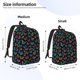 thumbnail image 2 of Balery Multicolored Butterflies Mochila Clásica Impresa Básica para Viaje, Mochila Escolar Resistente al Agua, Mochila de Lona con Correas Ajustables-Small, 2 of 5