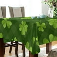 thumbnail image 3 of St Patrick's Checkered Shamrock Tablecloth Rectangle Colorful Table Cloth Large Square Table Cover for Dining Kitchen Party 60"x120" Decor Gift, 3 of 7