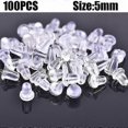 thumbnail image 1 of 100/500pcs Silicone Rubber Earring Back Stoppers For Stud Earrings Ear Stopper Diy Jewelry Making Earring Findings Accessories, 1 of 4