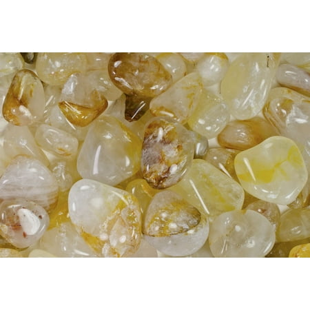 Crystolon Medium Stone - Fantasia Crystal Vault: 1/2 lb Hemotoid Crystal Tumbled Stones - Medium - 1