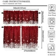 thumbnail image 5 of Christmas Curtains Valances Set,Red Merry Xmas Snowflake Decoration Kitchen Window Curtains Tier and Valance Curtain Set for Bedroom Living Room 54x18 & 27x24x2, 3 Panel, 5 of 5