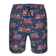 thumbnail image 4 of Kdxio Fire Truck 1 Pattern Mens Casual Shorts - Drawstring Summer Beach Sports Shorts for Men, 4 of 9