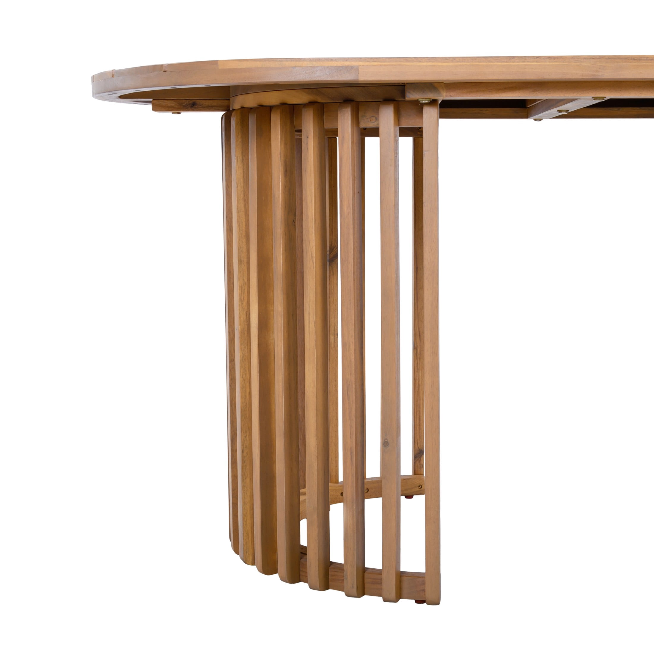 Christopher Knight Home 7-Piece Acacia Wood Patio Dining Set, Table with Rope Back Chairs, Light Teak + Beige