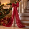 thumbnail image 2 of Extra Large Red Christmas Bow Decoration with Long Tulle Streamers for Window Display Party and Christmas Tree Holiday Decor 23.62 x 78.74 Inch, 2 of 7