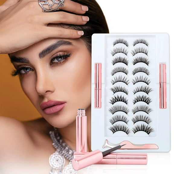 Magnetic Eyelashes with Eyeliner Kit,Reusable Magnetic Lashes with Lash Tweezers Inside