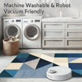 thumbnail image 5 of ODIKA 6'x9' Machine Washable Non-Slip Area Rug, Geometric Triangle High Traffic Rug, Navy, 232724, 5 of 7