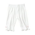 thumbnail image 3 of Hvobtty Toddler Sport Shorts Pants , Toddler Summer Short Pants, Children's Summer Solid Color Casual Sports Leggings Designed with A Small Bow Tie Half Pants for Kids White 3-4 Years, 3 of 5