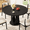 Black, variant on Virans 47.2" Round Dining Room Table for 4-6,Dinner Table with MDF for Kitchens,Living Rooms,Black