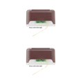 thumbnail image 2 of facefd 1/2/3/5 LED Solar Lamp Path Stair Outdoor Waterproof Wall Light Garden Landscape Brown Shell White LED 2PCS, 2 of 6