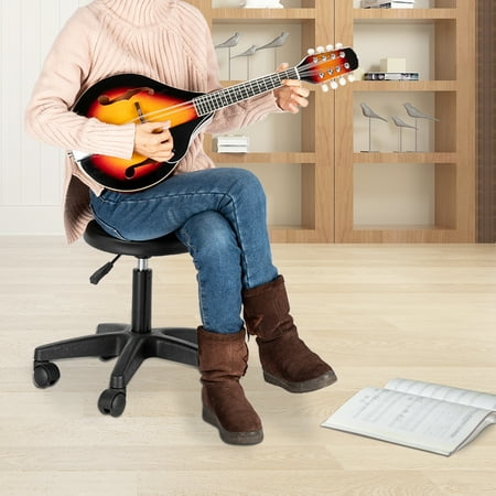A Style Mandolin with Sunset Finish, 8 String Right Handed Acoustic Instrument with Rosewood Fingerboard, Includes Guard Board