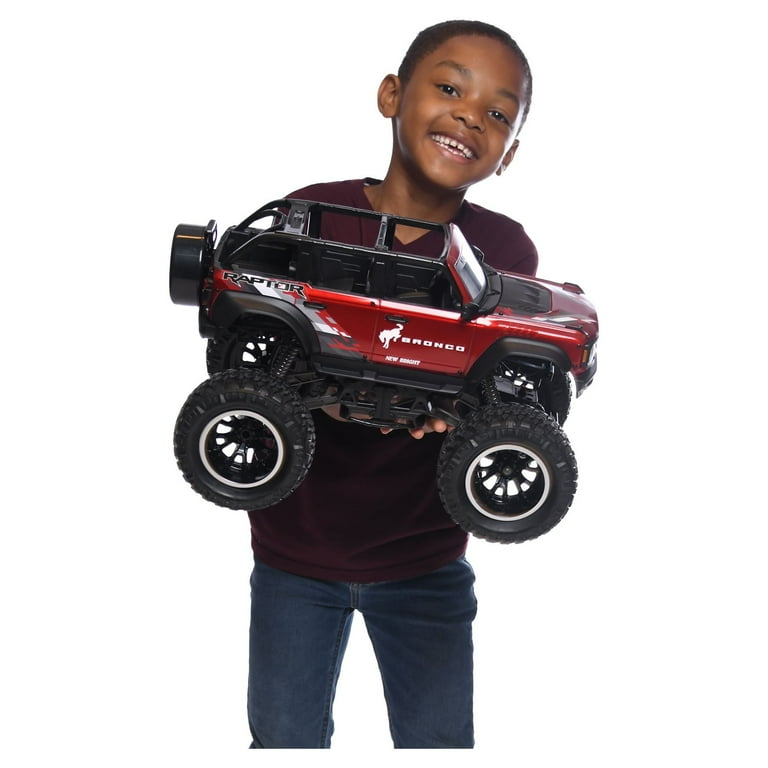 New Bright 1 10 Ford Bronco Battery Remote Control Heavy Metal 4x4 Red Truck 21084U