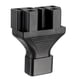 thumbnail image 3 of Adaptador de corriente AC PiccoCasa IEC320 C14 a 2 enchufes hembra US NEMA 5-15R color negro, 3 of 4