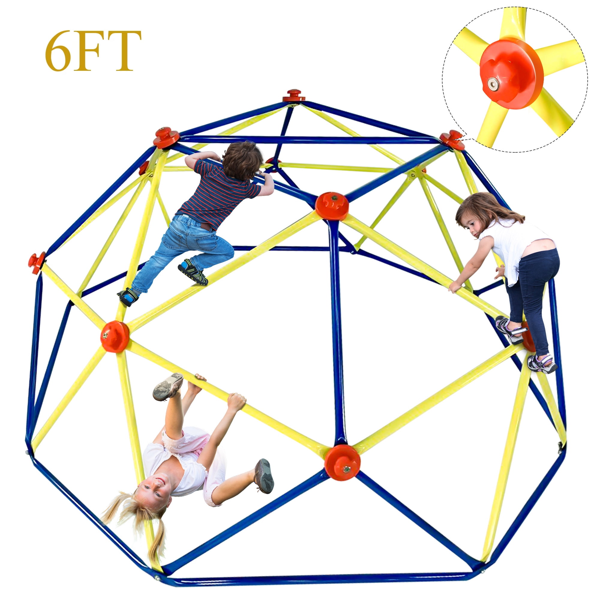 6ft Climbing Dome, SYNGAR Kids Outdoor Geometric Dome Climber, Jungle
