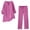 Pink, variant on Womens 2 Piece Outfits Plus Size Cotton Linen Set, Long Sleeve Button Shirt Matching Elastic Waist Pants Suit, Womens Spring Outfits Plus Size Women Linen Sets 2 Piece Outfits 5XL