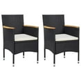 thumbnail image 2 of vidaXL Patio Dining Set Outdoor Dining Set Table and Chair Set Poly Rattan, 2 of 11