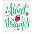 thumbnail image 3 of Ambesonne Saying Shower Curtain, Hearts Strawberry, 69"Wx75"L, Multicolor, 3 of 3