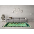 thumbnail image 3 of Ahgly Company Indoor Rectangle Abstract Turquoise Blue Contemporary Area Rugs, 4' x 6', 3 of 4