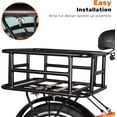 thumbnail image 5 of Electric Bike Rear Basket Heavy Duty Steel Frame with Net and Liner, 23L Large Capacity Back Rack Mounted Cargo Carrier for Ebike, Superior Deformation Resistance, 5 of 7