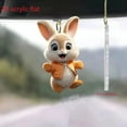 thumbnail image 6 of Todaioua Bunny Christmas Ornament, 2D Flat Acrylic Rabbit Pendant Hanging Decor, Rearview Mirror Bunny Charm for Car Interior, Easter Bunny Decoration, Animal Ornament for Holiday Tree, 6 of 8