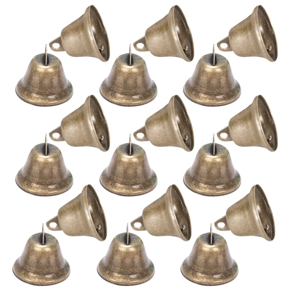 VORCOOL 25Pcs Vintage Style Iron Bells in Golden for DIY Crafting Wedding Ceremony and Decor