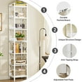 thumbnail image 4 of Tribesigns 78.7 Inches Tall Narrow Bookshelf, Freestanding 7-Tier Bookcase, Skinny Corner Storage Organizer for Home Office, 4 of 6