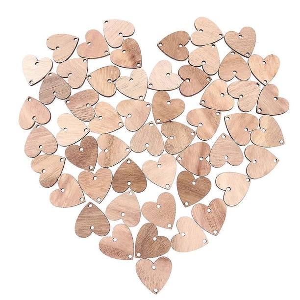 Wooden Hanging Calendar Accessory with 50 Heart Slices and Iron Set for Birthday Reminder Creative Home Wall Decoration