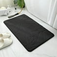 thumbnail image 2 of Guanhe Bathroom Rugs Bath Mats Non-slip Bottom Quilted Embroidered Bathroom Entrance Absorbent Floor Mat,24x16'',Black, 2 of 5