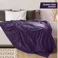 thumbnail image 2 of Colcha de forro polar Blanket Utopia, tamaño queen, color morado, 300 g/m², 2 of 9