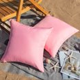 thumbnail image 4 of Phantoscope Summer Waterproof Square Cusion Outdoor Decorative Throw Pillow for Patio, 18" x 18", Pink, 2 Pack, 4 of 6