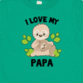 thumbnail image 4 of Inktastic Cute Sloth I Love My Papa with Green Leaves Boys or Girls Baby T-Shirt, 4 of 5