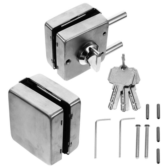 GARVALON 1Pcs Home Security Door Locks Stainless Steel for Sliding Glass Doors