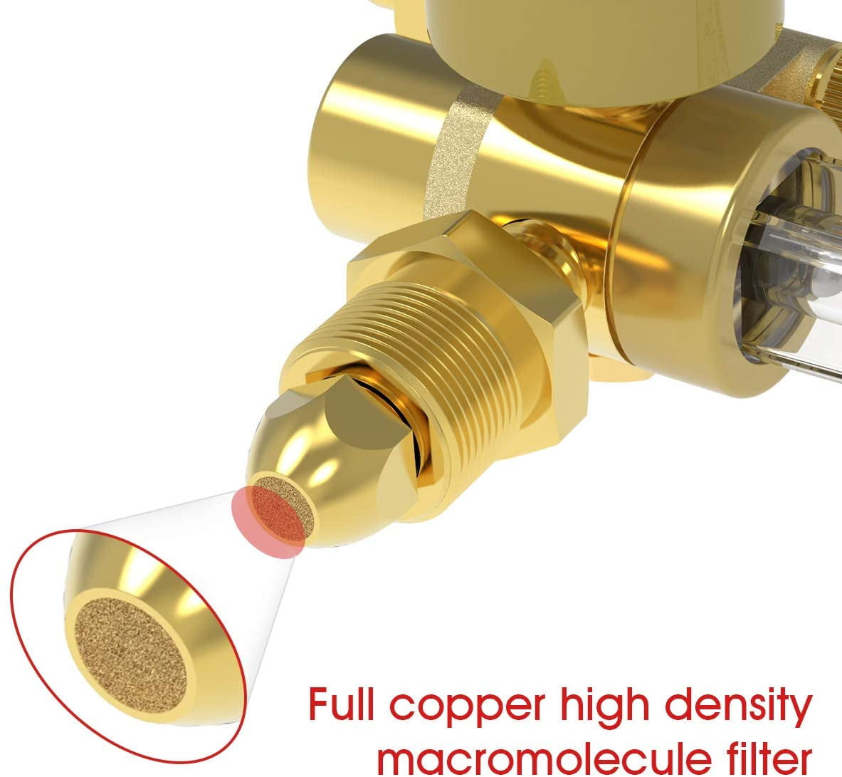 YesWelder Durable Argon/CO2 Mig Tig Gas Flow Meter, 0-4000 PSI, 1 Piece