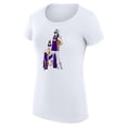 thumbnail image 2 of Women's G-III 4Her by Carl Banks White Los Angeles Lakers Basketball Girls Fitted T-Shirt, 2 of 3