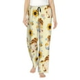 thumbnail image 2 of Lsque Watercolor Bee Honey Honeycomb Bee Print Women's Pajama Pants, Lounge Pant - Comfortable Home Wear,Elastic Waistband, Stylish Design-Small, 2 of 9