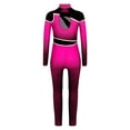 thumbnail image 3 of LiiYii Leotard for Girls Long Sleeve Dance Unitard Gymnastics Bodysuit Active Biketards Tumbling Outfit Catsuit Hot Pink 6, 3 of 4